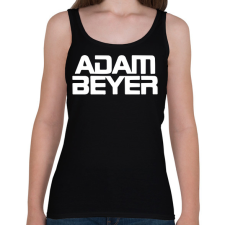 PRINTFASHION Adam Beyer white - Női atléta - Fekete női trikó