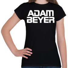 PRINTFASHION Adam Beyer white - Női póló - Fekete női póló