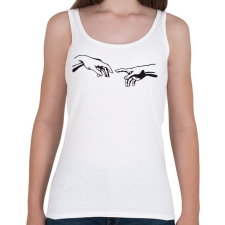 PRINTFASHION Ádám Teremtése - Női atléta - Fehér női trikó