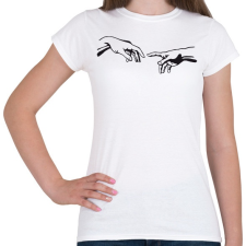 PRINTFASHION Ádám Teremtése - Női póló - Fehér női póló