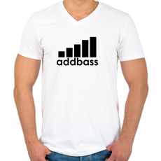 PRINTFASHION Addbass - Parody - Férfi V-nyakú póló - Fehér