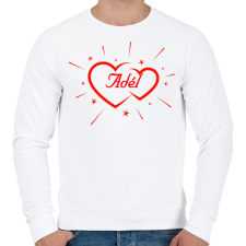 PRINTFASHION Adél - Férfi pulóver - Fehér férfi pulóver, kardigán
