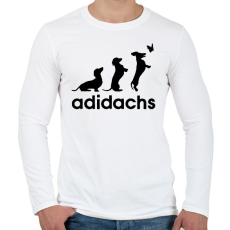 PRINTFASHION Adidachs - Férfi hosszú ujjú póló - Fehér