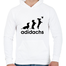 PRINTFASHION Adidachs - Férfi kapucnis pulóver - Fehér férfi pulóver, kardigán
