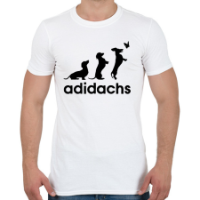 PRINTFASHION Adidachs - Férfi póló - Fehér férfi póló