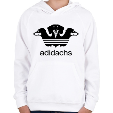 PRINTFASHION Adidachs - Gyerek kapucnis pulóver - Fehér