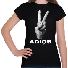PRINTFASHION ADIOS - Női póló - Fekete