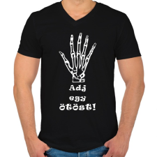 PRINTFASHION Adj egy ötöst! - Férfi V-nyakú póló - Fekete férfi póló