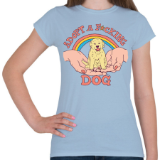 PRINTFASHION Adopt a dog - Női póló - Világoskék női póló