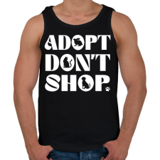 PRINTFASHION Adopt don't shop - Férfi atléta - Fekete atléta, trikó