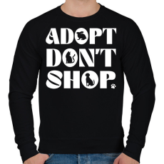 PRINTFASHION Adopt don't shop - Férfi pulóver - Fekete