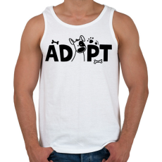 PRINTFASHION Adopt - Örökbefogadás - Férfi atléta - Fehér