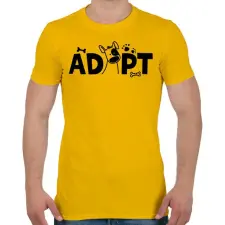 PRINTFASHION Adopt - Örökbefogadás - Férfi póló - Sárga férfi póló