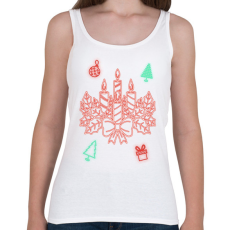 PRINTFASHION Adventi koszorú - Női atléta - Fehér