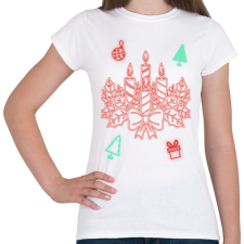 PRINTFASHION Adventi koszorú - Női póló - Fehér női póló