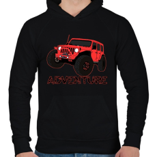 PRINTFASHION adventure - Férfi kapucnis pulóver - Fekete