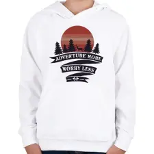 PRINTFASHION Adventure - Gyerek kapucnis pulóver - Fehér gyerek pulóver, kardigán