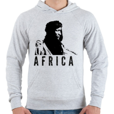 PRINTFASHION Afrika - Férfi kapucnis pulóver - Sport szürke