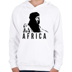 PRINTFASHION Afrika - Gyerek kapucnis pulóver - Fehér