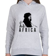 PRINTFASHION Afrika - Női kapucnis pulóver - Sport szürke