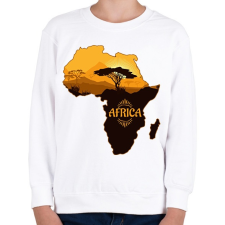 PRINTFASHION Afrika Térkép - Gyerek pulóver - Fehér gyerek pulóver, kardigán