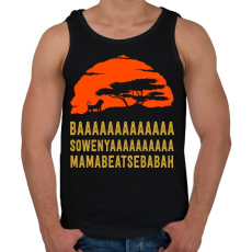 PRINTFASHION Afrikai Oroszlán - Férfi atléta - Fekete