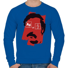 PRINTFASHION Ag or Pb?  - Férfi pulóver - Királykék