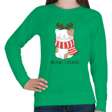 PRINTFASHION Agancsos cica - Női pulóver - Zöld női pulóver, kardigán