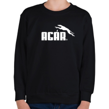 PRINTFASHION Agár / greyhound logó (fehér) - Gyerek pulóver - Fekete gyerek pulóver, kardigán
