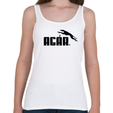 PRINTFASHION Agár / greyhound logó (fekete) - Női atléta - Fehér