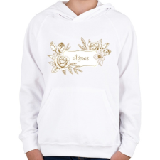 PRINTFASHION Ágnes - Gyerek kapucnis pulóver - Fehér gyerek pulóver, kardigán