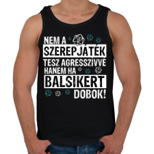 PRINTFASHION Agresszív szerepjátékos - Férfi atléta - Fekete atléta, trikó