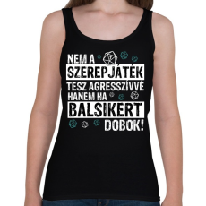 PRINTFASHION Agresszív szerepjátékos - Női atléta - Fekete