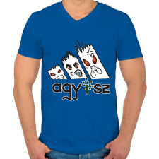 PRINTFASHION agy..érgörcs adidas 2 - Férfi V-nyakú póló - Királykék férfi póló