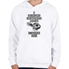 PRINTFASHION agyfélteke probléma kutya ws zsiráf - Gyerek kapucnis pulóver - Fehér