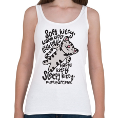 PRINTFASHION Agymenők Soft Kitty - Női atléta - Fehér