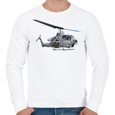PRINTFASHION AH-1 Cobra - Férfi pulóver - Fehér férfi pulóver, kardigán