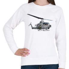 PRINTFASHION AH-1 Cobra - Női pulóver - Fehér