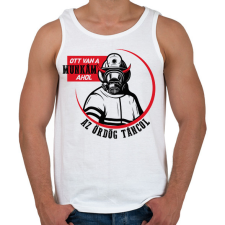 PRINTFASHION Ahol az ördög táncol - Férfi atléta - Fehér atléta, trikó