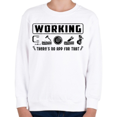 PRINTFASHION Ahol nem elég egy applikáció - Gyerek pulóver - Fehér