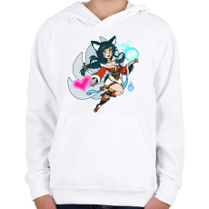 PRINTFASHION Ahri - Gyerek kapucnis pulóver - Fehér