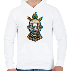 PRINTFASHION AHS - Clown - Férfi kapucnis pulóver - Fehér