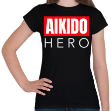 PRINTFASHION AIKIDO HERO - Női póló - Fekete női póló