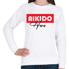 PRINTFASHION Aikido hero - Női pulóver - Fehér női pulóver, kardigán