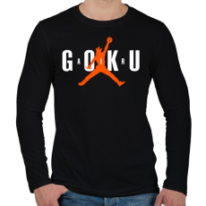 PRINTFASHION AIR GOKU - Férfi hosszú ujjú póló - Fekete