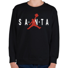 PRINTFASHION Air Santa - Gyerek pulóver - Fekete gyerek pulóver, kardigán