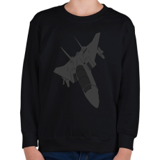 PRINTFASHION Aircraft - Gyerek pulóver - Fekete