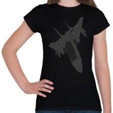 PRINTFASHION Aircraft - Női póló - Fekete női póló