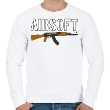 PRINTFASHION Airsoft AK-47 - Férfi pulóver - Fehér férfi pulóver, kardigán