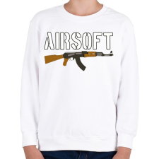 PRINTFASHION Airsoft AK-47 - Gyerek pulóver - Fehér gyerek pulóver, kardigán